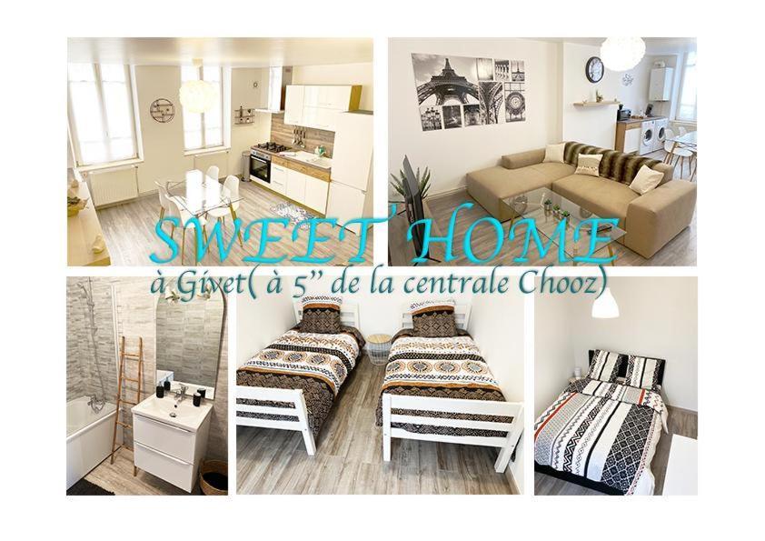 Appartement Chaleureux Wifi Et Parking Gratuit Givet Exterior foto
